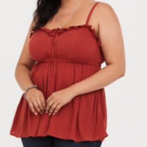 TORRID BURNT ORANGE BABYDOLL CAMI